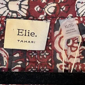 Elie Tahari Floral Print Cotton Puff Sleeve Blouse, XL - NWT thumbnail 3