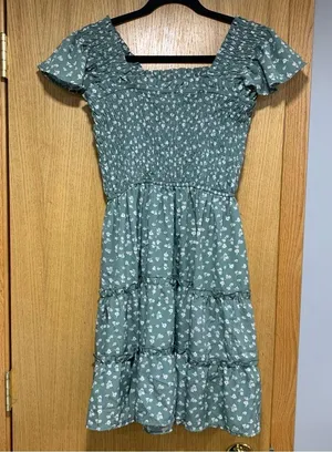 New Glory Green Floral Dress thumbnail 2