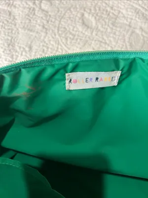 Roller Rabbit Multicolor Whale Print Cosmetic Pouch with Green Zipper thumbnail 4