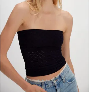 Free People Honey Textured Tube Black thumbnail 1