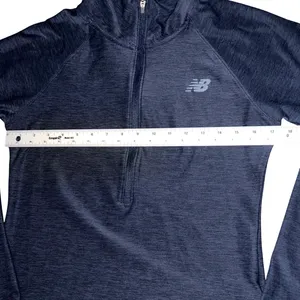 New Balance Sport Spacedye Blue Gray Half Zip Pullover Small‎ EUC thumbnail 9