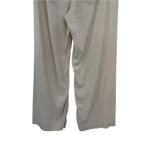 Anthropologie Maeve Colette Linen Wide Leg Cropped Pants Ivory Cream Size 26 thumbnail 8
