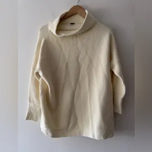 Free People Women's Ottoman Slouchy Tunic Sweater Pullover Long‎ Sleeve Ivory thumbnail 2