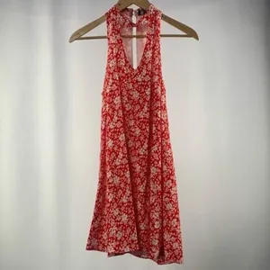Lulus Lean Close Floral Print Swing Dress in‎ Red Size Extra Small thumbnail 4