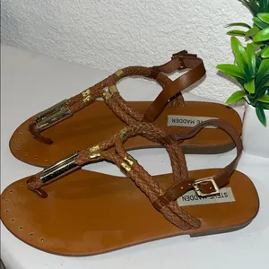 Steve Madden Brown Metallic Sandals thumbnail 3