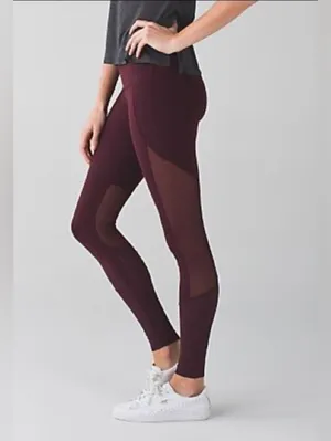 Lululemon Barre Star Pant in the Bordeaux Drama Size 6 thumbnail 3