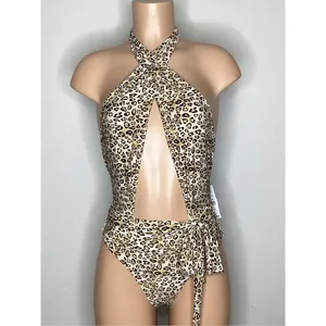 New. Pilyq leopard halter one piece. Small . Retails $154 thumbnail 14