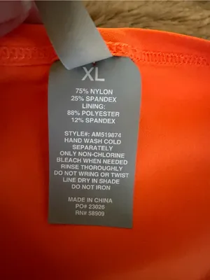 Antonio Melani XL Bright Orange Cropped Cardigan Covered Buttons Stretch thumbnail 7