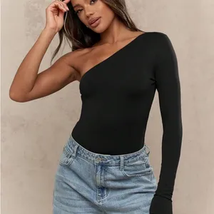 Missguided one sleeve asymmetrical bodysuit. Size 2. Never‎ wore. thumbnail 5