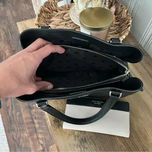 Kate Spade Medium Triple Compartment Satchel Jackson Black With Wallet thumbnail 6
