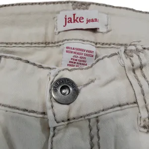 Jake Jeans Size 5 26"x31" Bella Skinny Pant With Heavy Stitch Distressed Stretch thumbnail 7