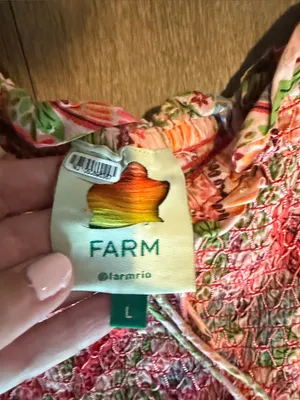 FARM Rio Macaw Smocked Midi Dress- size Large thumbnail 4