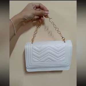 Chic White and Gold Crossbody Bag NTW mt31 thumbnail 8