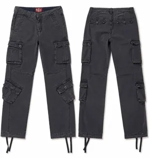 Matchstick straight leg Cargo Pants Black Size 29 thumbnail 1