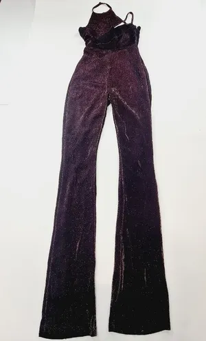 Superdown Tia Cut Out Jumpsuit in Wine Small thumbnail 1