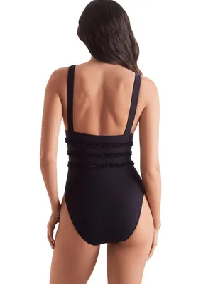 NWT Mimi Flamingo Soleil Solids Sonny One Piece Swimsuit 900050231 Black 12 thumbnail 3