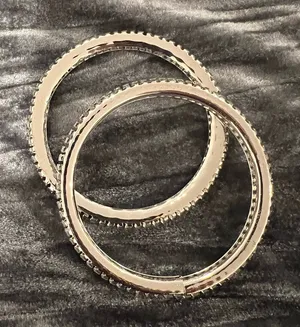 Elegant Silver Hoop Bracelets thumbnail 1