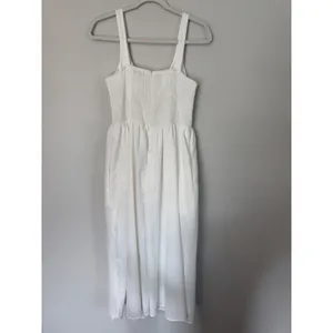 Petal & Pup Kinslee Midi Dress Linen White Sz L NEW $120 thumbnail 6