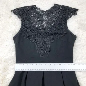 Ya Los Angeles Black Lace Fit And Flare Pleated Dress Size Small‎ thumbnail 6