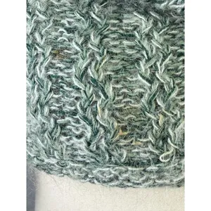 Vintage 90s All Points Green Marled Silk Blend Textured V Neck Sweater M thumbnail 8