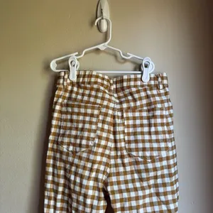 Hayden Button Closure Stretch Checkered Pants thumbnail 5