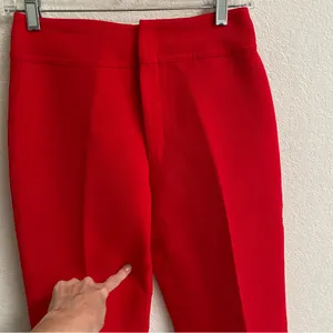 Vintage Bogner Ski Pants Wide Leg Stirrup‎ Red Wool Women's 6 READ thumbnail 11