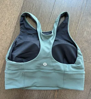 Lululemon light green wunder train longline bra thumbnail 2