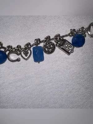 Brighton Fortune Lucky Charms Set Blue Gemstone Necklace Bracelet Earrings Rare thumbnail 9