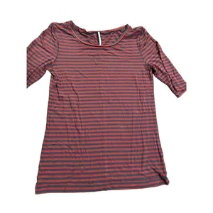 Free People Red Gray Leader Of The Pack Elbow Sleeve Tee Womens M‎ soft stretchy thumbnail 4