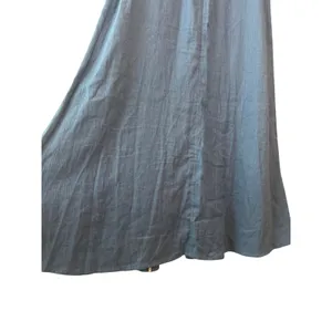 Alexis Jameela Shell Blue Linen Maxi Dress Tie‎ Front Button Size L thumbnail 16