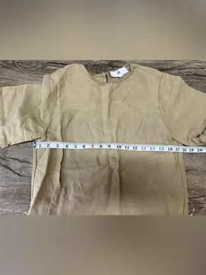 Banana Republic camel linen blend blouse size xs thumbnail 6