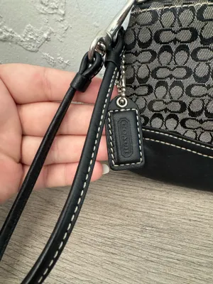 Coach Vintage Y2K Black Signature Canvas Wristlet thumbnail 2