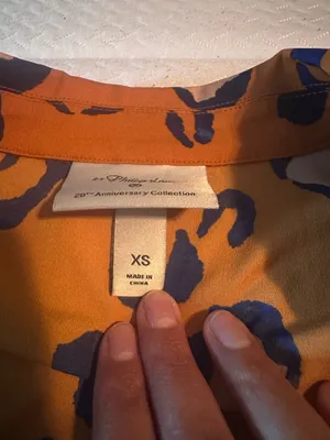 Orange and blue leopard print sport coat thumbnail 2