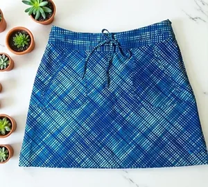 Oakley Golf Skort Women's Blue Plaid Athletic Drawstring Pockets‎ Size 6 thumbnail 1