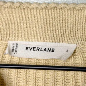 Everlane Organic Cotton Pullover Crewneck Sweater Butter Yellow Women’s Small thumbnail 5