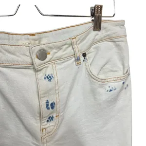 Maje Acid Wash Straight Leg Jeans White Denim Size 40 / US‎ 8 thumbnail 8