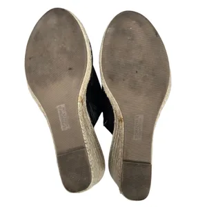SONOMA Womens Black Espadrille Wedge Mules Sandals Size 9.5 Slip On‎ Peep Toe thumbnail 8