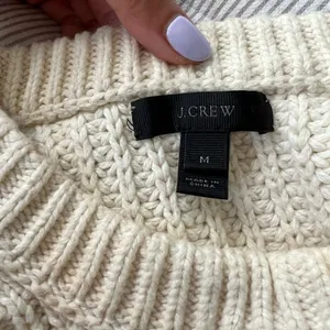 J.Crew Cozy Cable Knit Sweater with Fringe Slit thumbnail 9