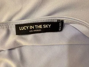 Lucy in the sky Scarf Halter Ruffle Dress in Periwinkle Blue thumbnail 2