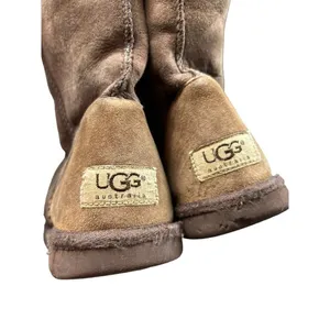Ugg Australia Women's Sheepskin Suede Boots Brown Size 6 **FAIR CONDITION thumbnail 4