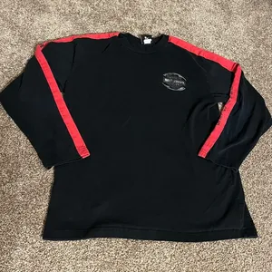Black, Red, White, and Orange Harley Davidson Motorcycles Long-sleeve Shirt thumbnail 1