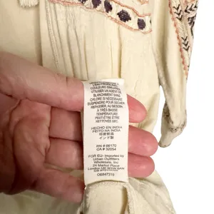 Free People All My Life Mini Tunic Dress Off-White SZ XS thumbnail 11