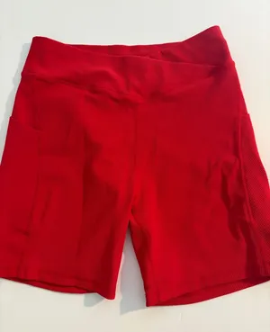 Women’s Active biker Shorts High-Waist Red v waist XL new thumbnail 1