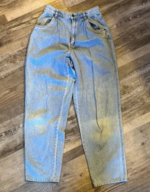 Stylish Light Blue Straight Leg Jeans / DG28 thumbnail 1