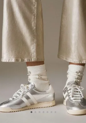 Gola Torpedo Glimmer sneaker silver / off white size 9 thumbnail 1