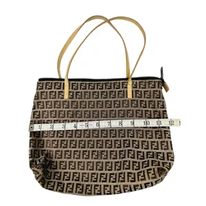 FENDI Zucca Tote‎ Bag Brown Beige Canvas Leather Read Pre-owned thumbnail 9