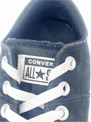 ALL STAR CONVERSE Black Canvas Low Top Sneakers Women’s 10 Casual Neutral Grunge thumbnail 3