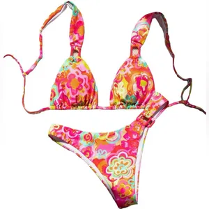 Bright Colorful Tropical Bikini Women’s 2 Piece Swimsuit Sz XS NWOT thumbnail 7