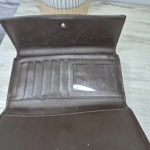 Vintage Coach Signature C Canvas Continental Trifold Wallet Brown Checkbook Long thumbnail 7