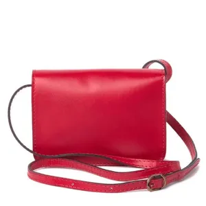 MASSIMO CASTELLO Tamonato Italian Leather Crossbody Bag Designer Luxury, Red NWT thumbnail 6